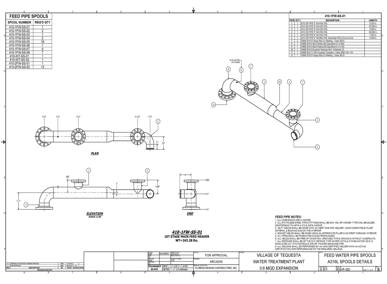 Tequesta Municipal — Pipe Spools